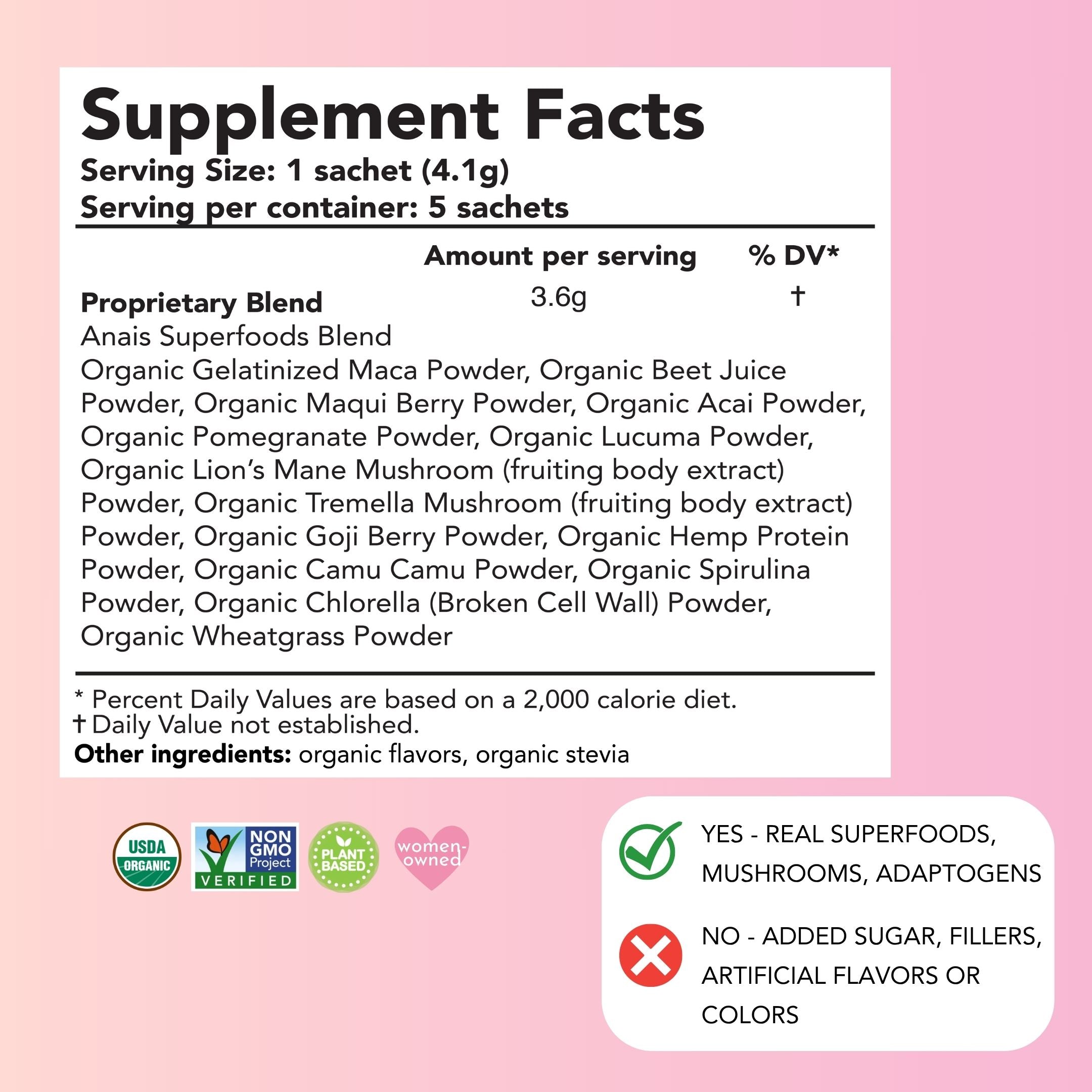 Beauty Sachets (box of 5 single sachets)