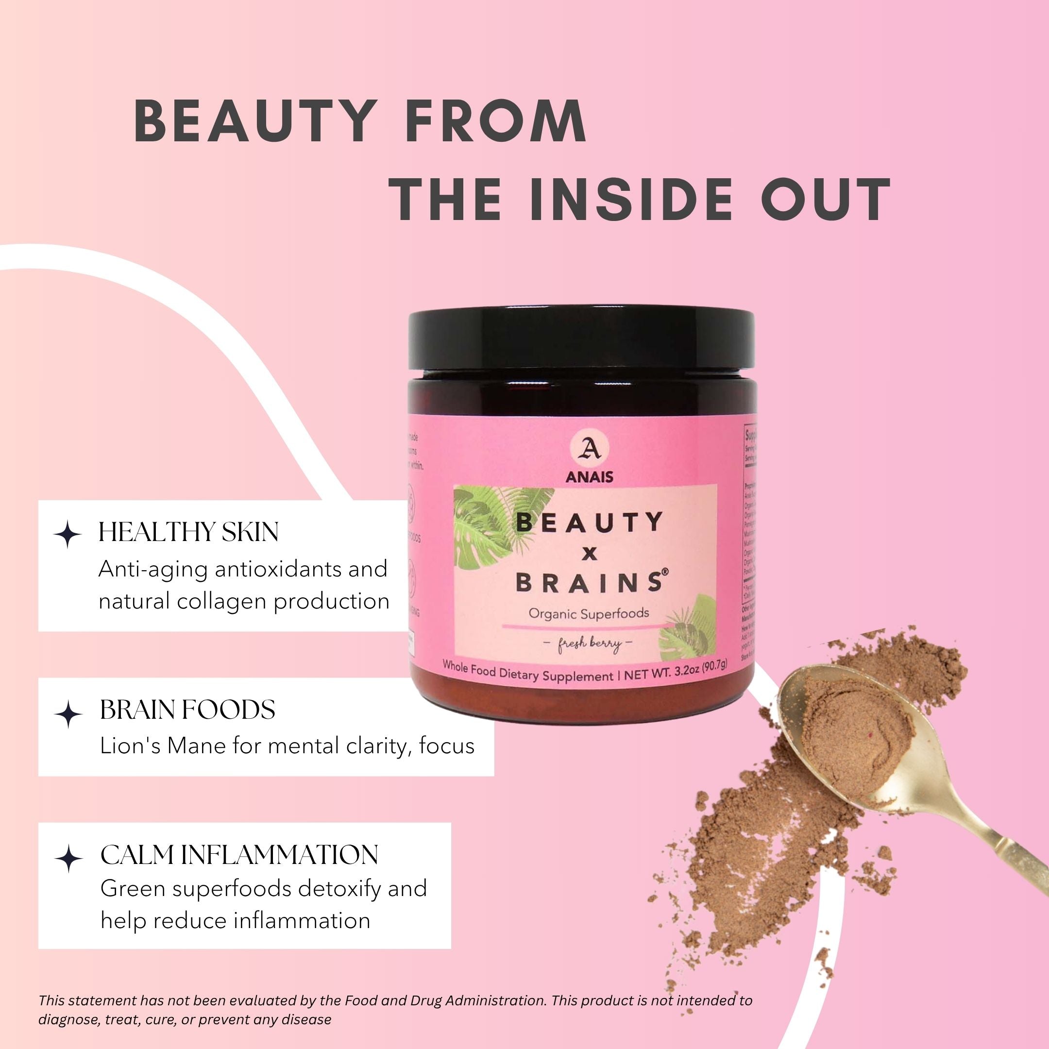 BEAUTY x BRAINS® jar (Fresh Berry)