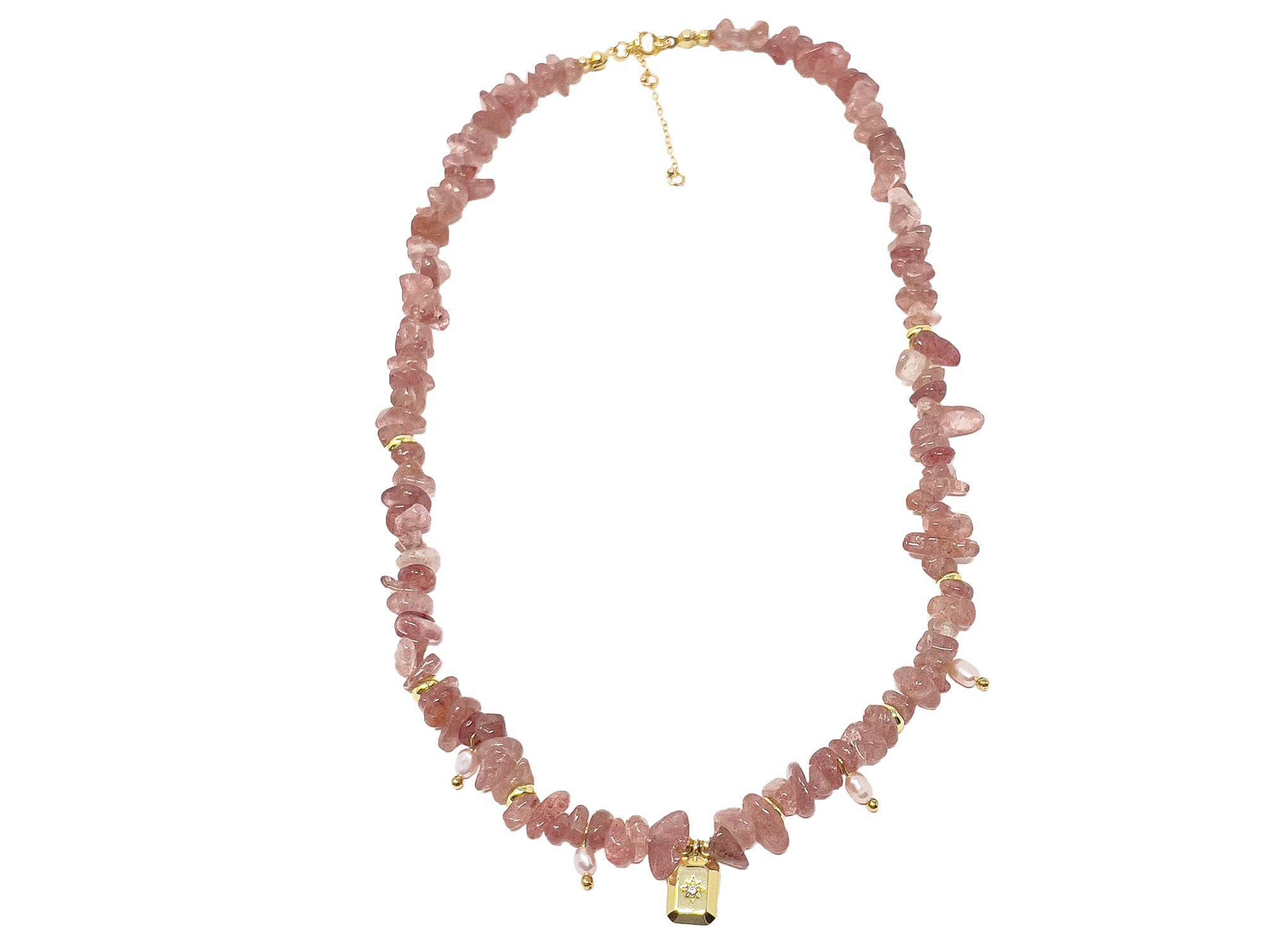 Summer Strawberry Quartz Necklace