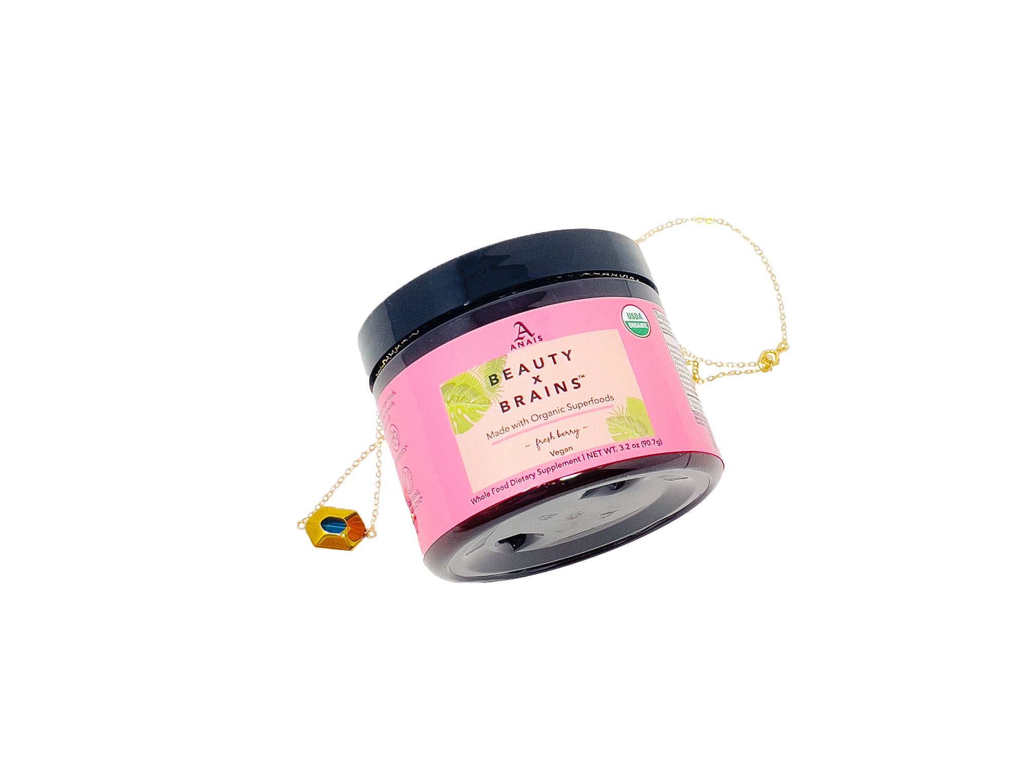 Crystal Necklace (3 colors) + Beauty x Brains® Jar Set