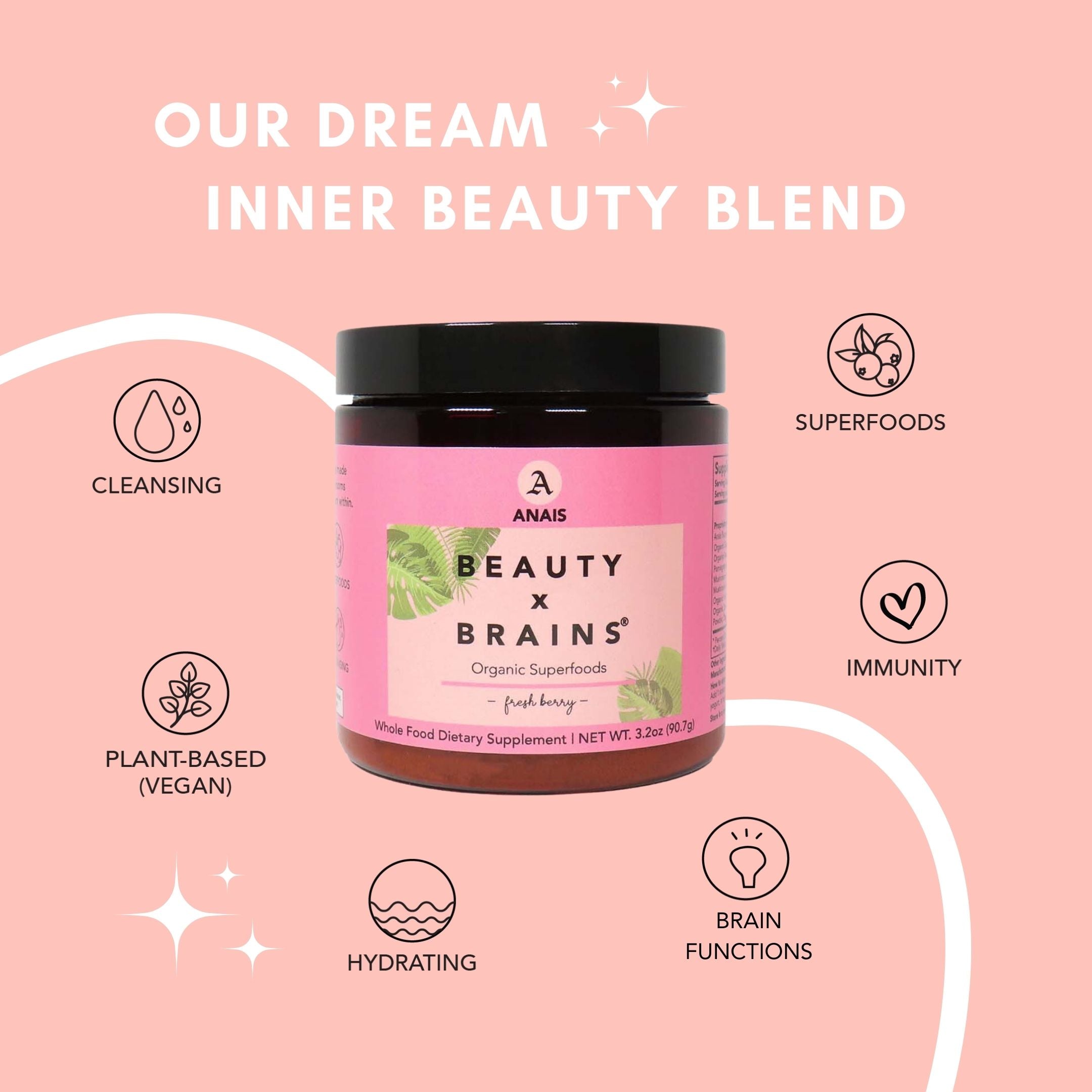 BEAUTY x BRAINS® jar (Fresh Berry)