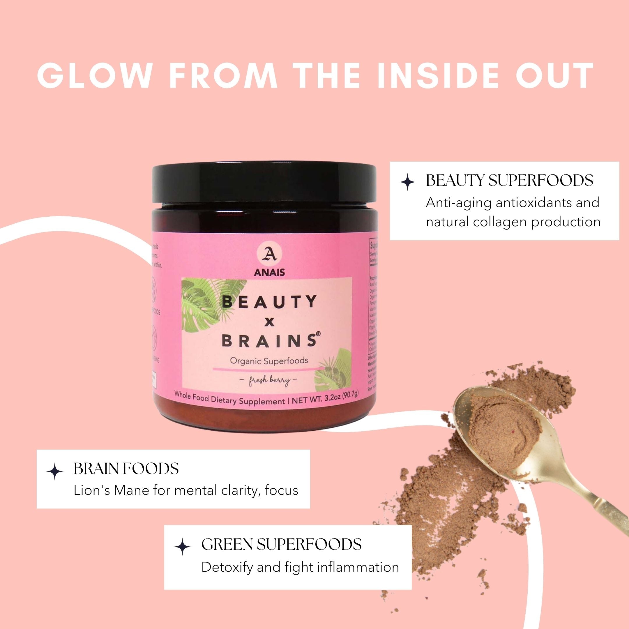 BEAUTY x BRAINS® jar (Fresh Berry)