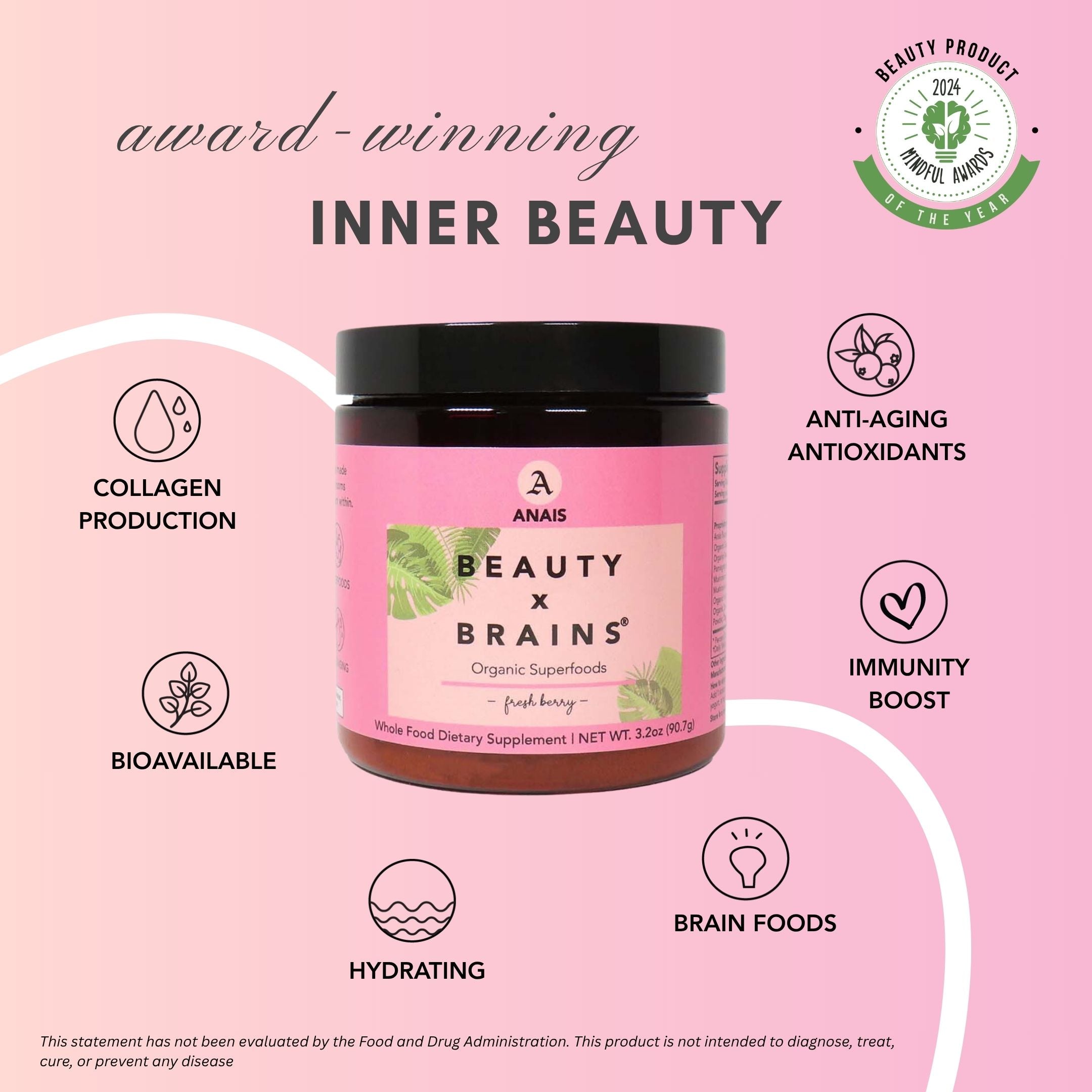 BEAUTY x BRAINS® jar (Fresh Berry)