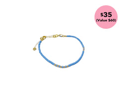 Periwinkle Bracelet + Beauty Sachets Set